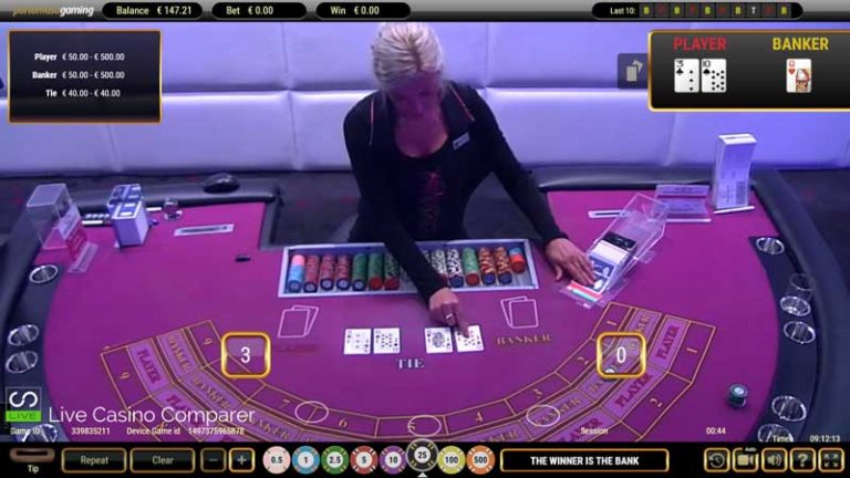best online live dealing baccarat casino